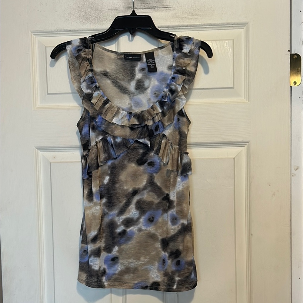 NY&C Multicolor Ruffle Blouse Size Small